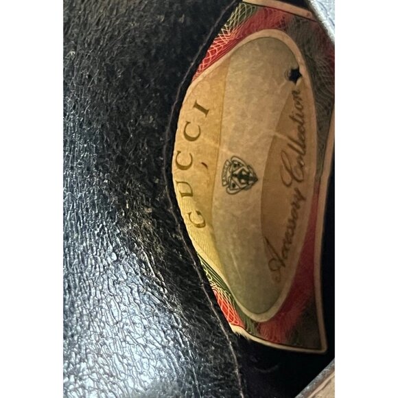 Vintage Authentic Gucci Card Holder Double Pocket Slot Light Weight Wallet - Picture 10 of 16